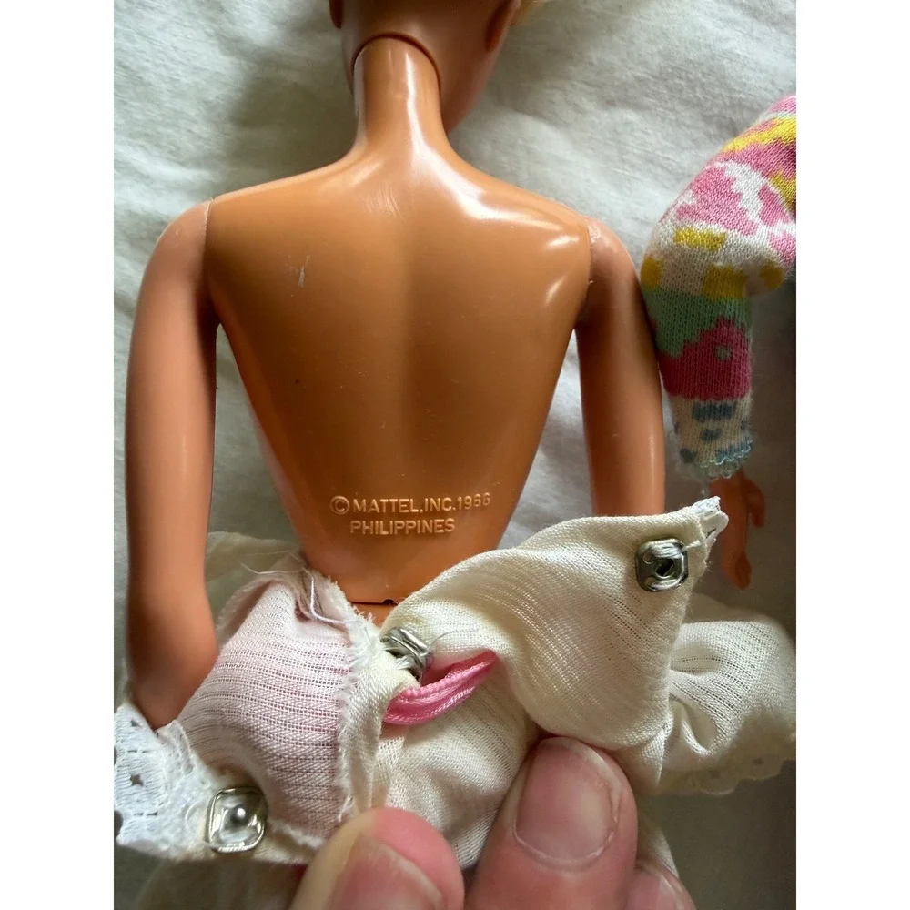 Vintage 1980's Mattel Barbie Dolls Set of 2 Blonde My First Barbie